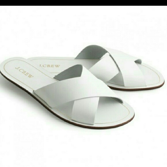 j crew white sandals
